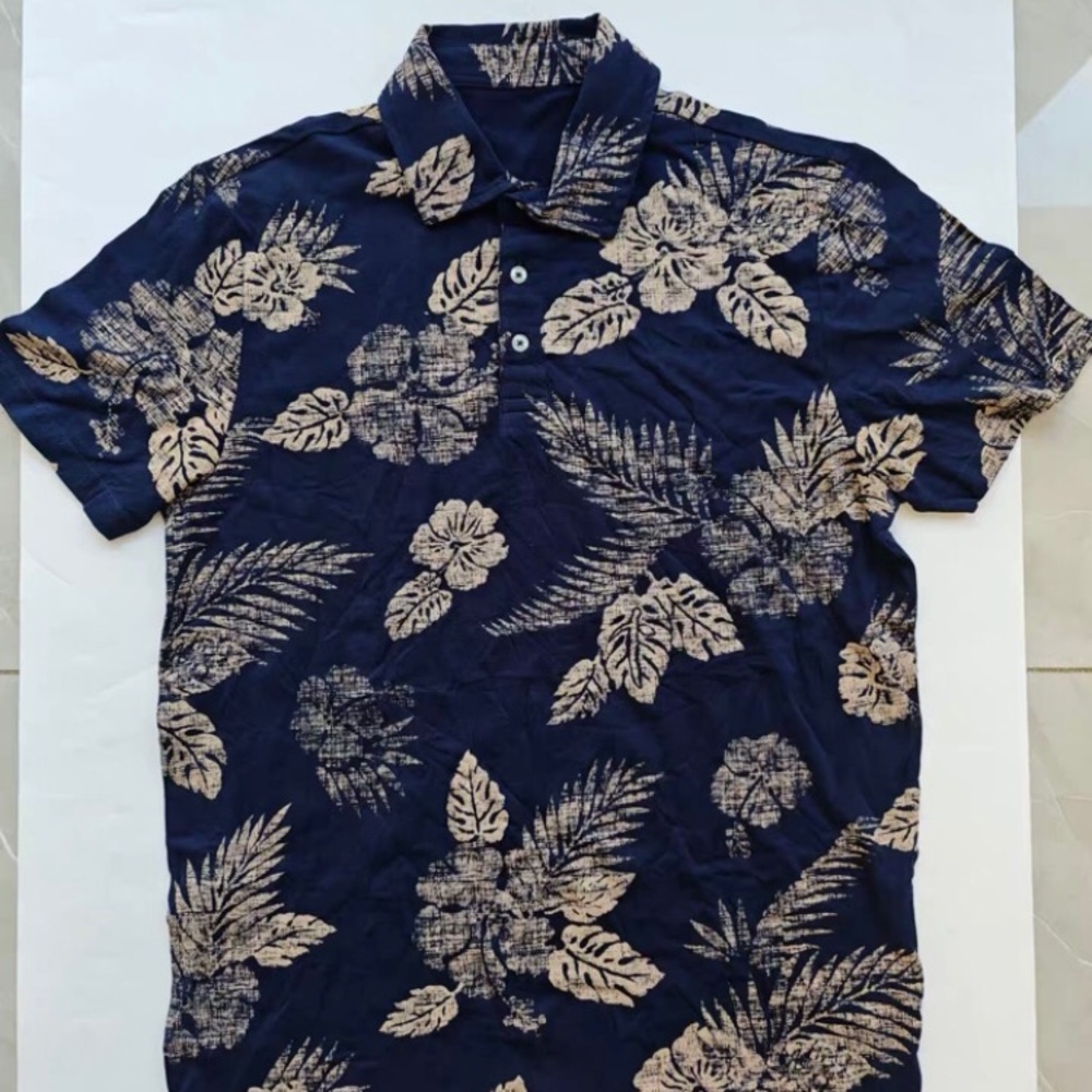 Floral Navy Blue Men's Shirt